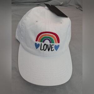 David and Young White Hat with Multicolor Design